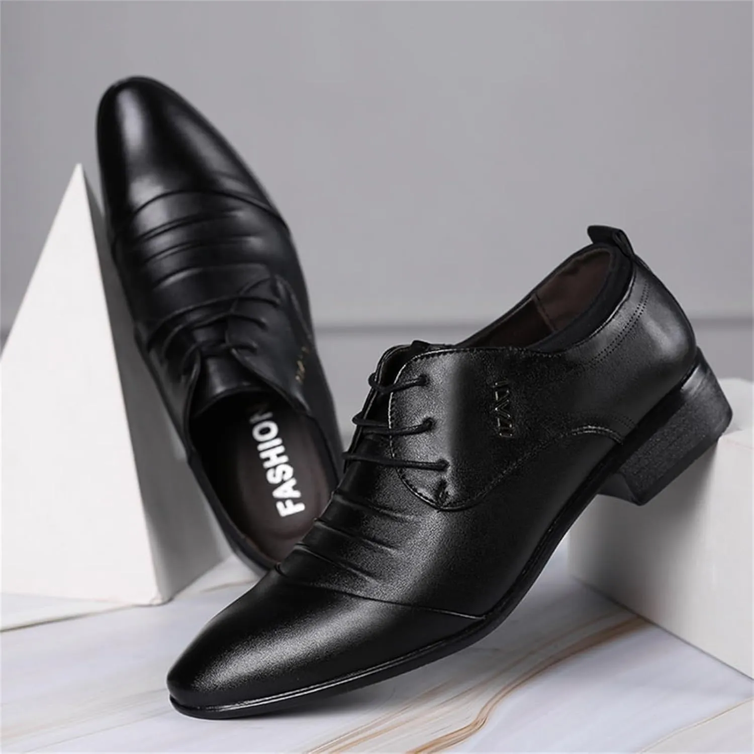 Men's Dress Shoes Classic Pointed-Toe Oxfords Shoes Lace Up Wedding Shoes Business Formal Modern Loafers Shoes