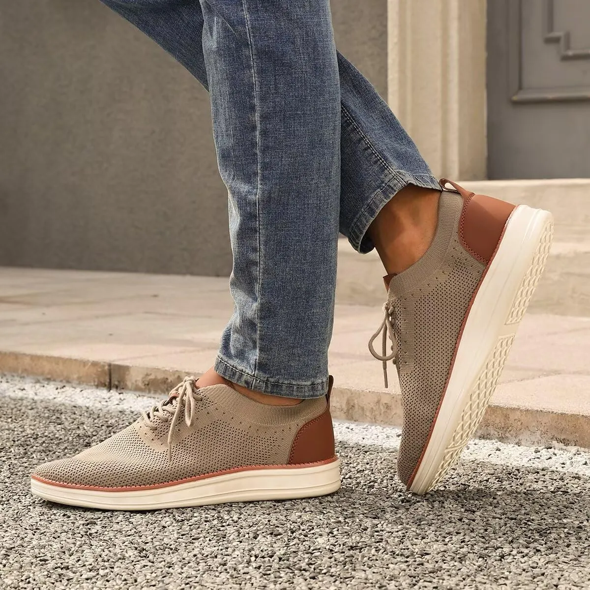 Men's Fashion Dress Sneakers Casual Walking Shoes Business Oxfords Comfortable Breathable Lightweight Tennis Zapatos para Hombre