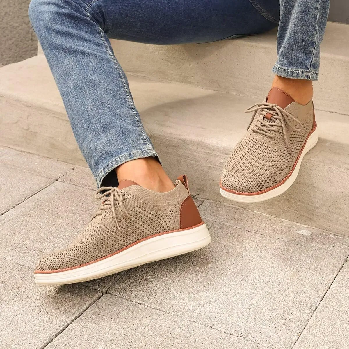 Men's Fashion Dress Sneakers Casual Walking Shoes Business Oxfords Comfortable Breathable Lightweight Tennis Zapatos para Hombre