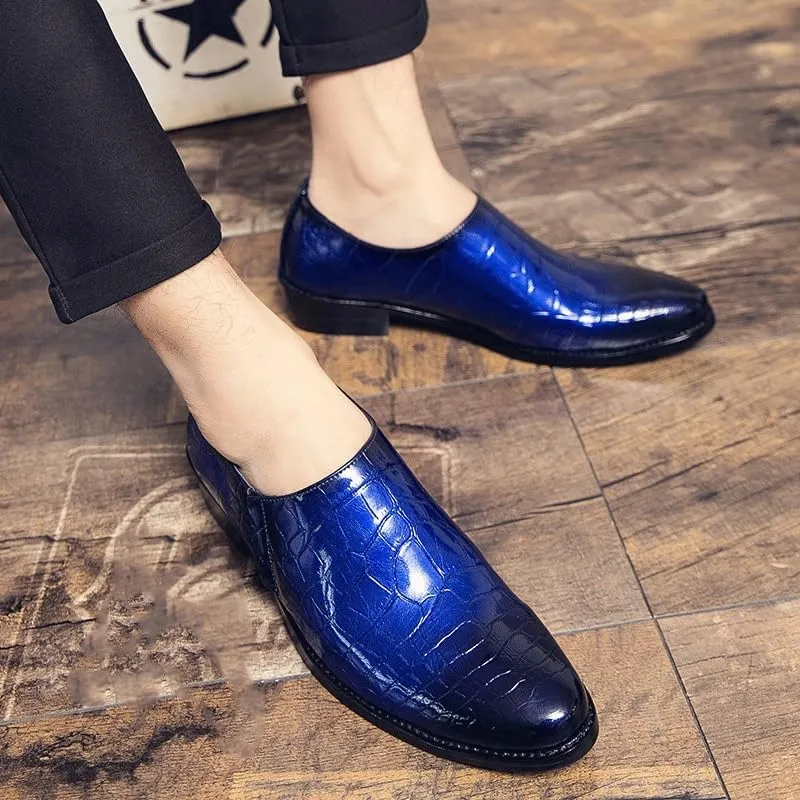Men's Italian Handmade Leather Loafers, Casual & Dress Shoes, Genuine Leather Slip-On Office Shoes, Fashionable Gents' Footwear