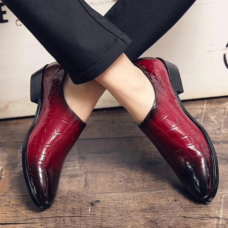 Men's Italian Handmade Leather Loafers, Casual & Dress Shoes, Genuine Leather Slip-On Office Shoes, Fashionable Gents' Footwear