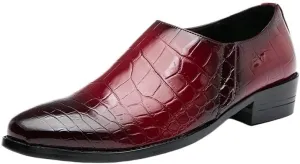 Men's Italian Handmade Leather Loafers, Casual & Dress Shoes, Genuine Leather Slip-On Office Shoes, Fashionable Gents' Footwear