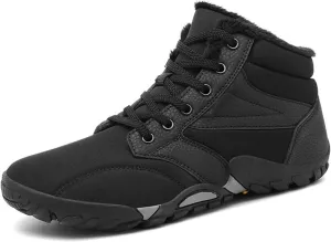 Men's Lace Up Hiking Shoes Barefoot Shoes Winter Wide Toe Barefoot Hiking Shoes Boots Non-Slip Waterproof Outdoor Running Boots Sneakers Ankle Boots For Men