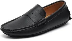 Men's Loafers Shoes Round Toe Penny Loafers Simple Leather Anti-Slip Resistant Lightweight Wedding Classic Slip On