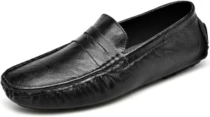 Men's Loafers Shoes Round Toe Solid Color Penny Loafers Lightweight Flexible Comfortable Classic Fashion Slip-ons