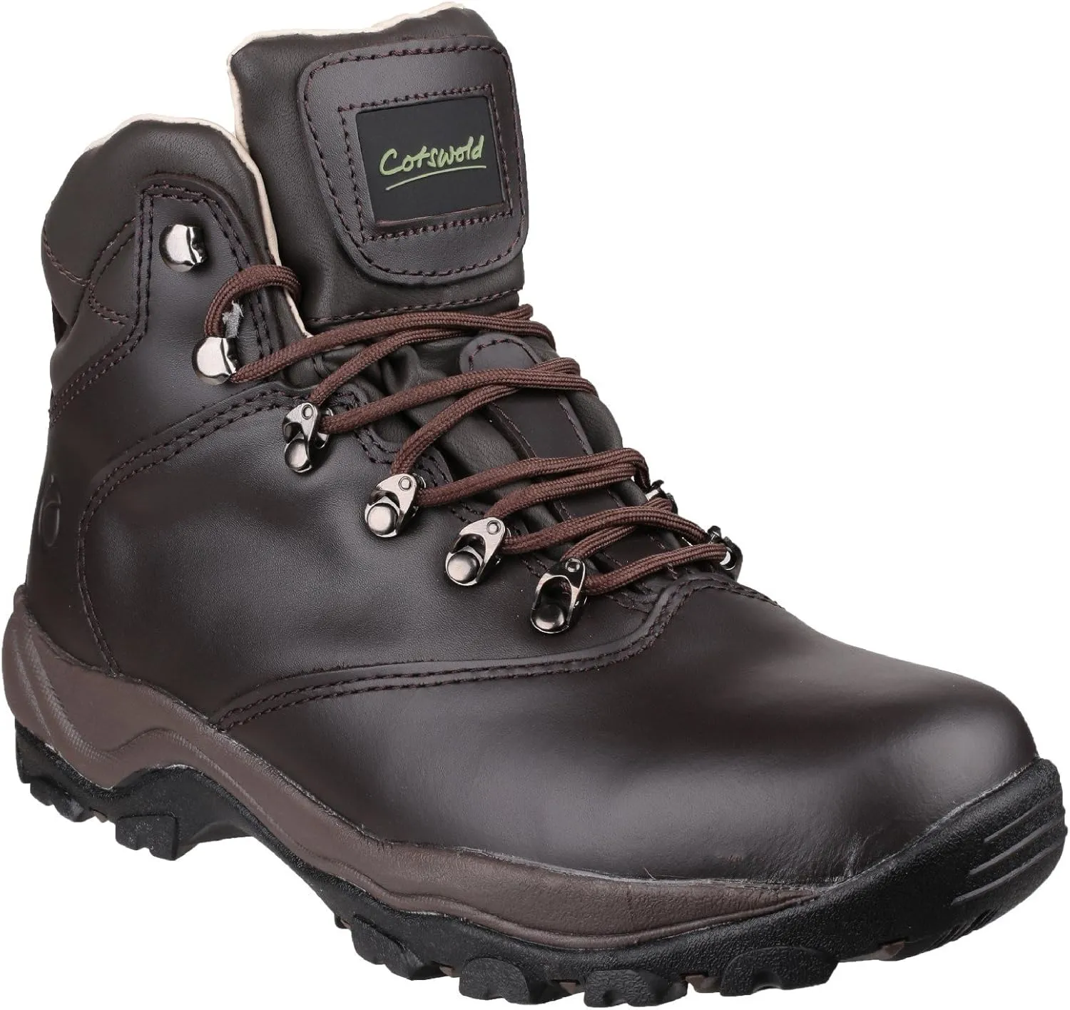 Mens Mens Winstone Waterproof Leather Walking Boots Brown Brown Leather UK 7