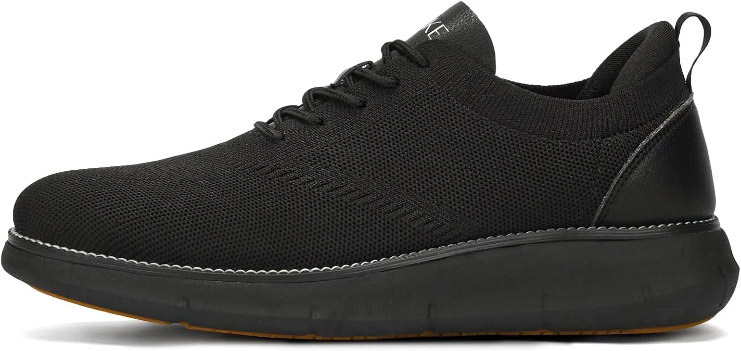Men's Mesh Dress Shoes Casual Business Lace Up Oxford Sneakers Lightweight Breathable Walking Shoes Comfortable Thick Sole Tennis Footwear