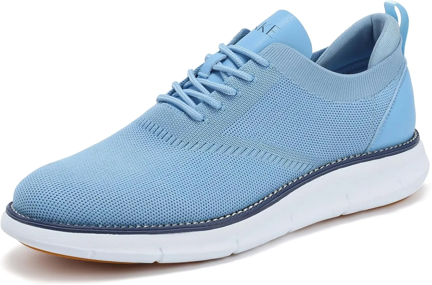 Men's Mesh Dress Shoes Casual Business Lace Up Oxford Sneakers Lightweight Breathable Walking Shoes Comfortable Thick Sole Tennis Footwear