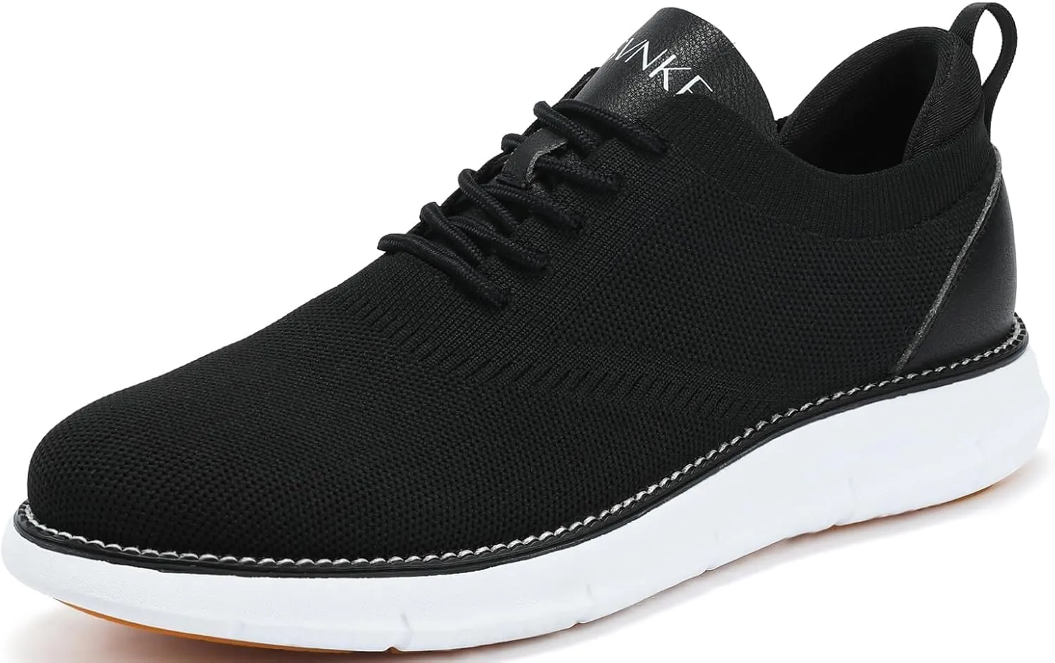 Men's Mesh Dress Shoes Casual Business Lace Up Oxford Sneakers Lightweight Breathable Walking Shoes Comfortable Thick Sole Tennis Footwear