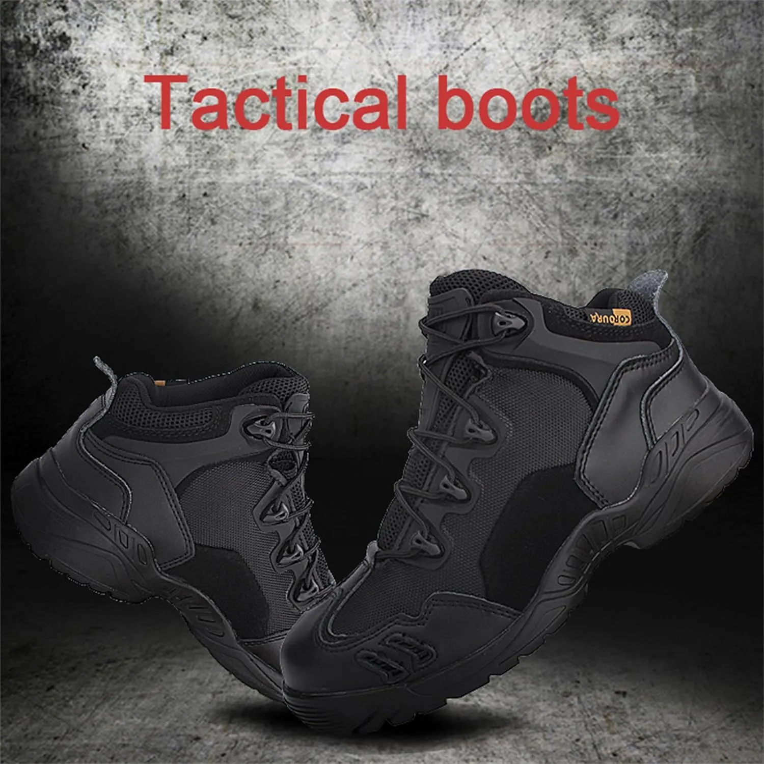 Men's Military Tactical Boot, Lightweight Comfortable Boots, Waterproof Hiking Work Boots,Low Cut Training Boots for Work All Day Motorcycle Combat Hiking
