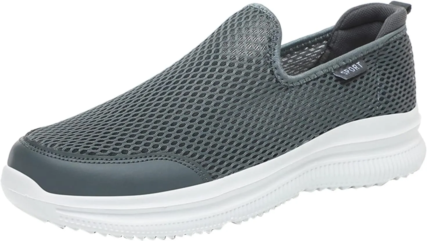 Men's Running Shoes Comfortable Lightweight Breathable Walking Sneakers Mesh Casual Slip On Sports Shoes