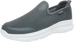 Men's Running Shoes Comfortable Lightweight Breathable Walking Sneakers Mesh Casual Slip On Sports Shoes