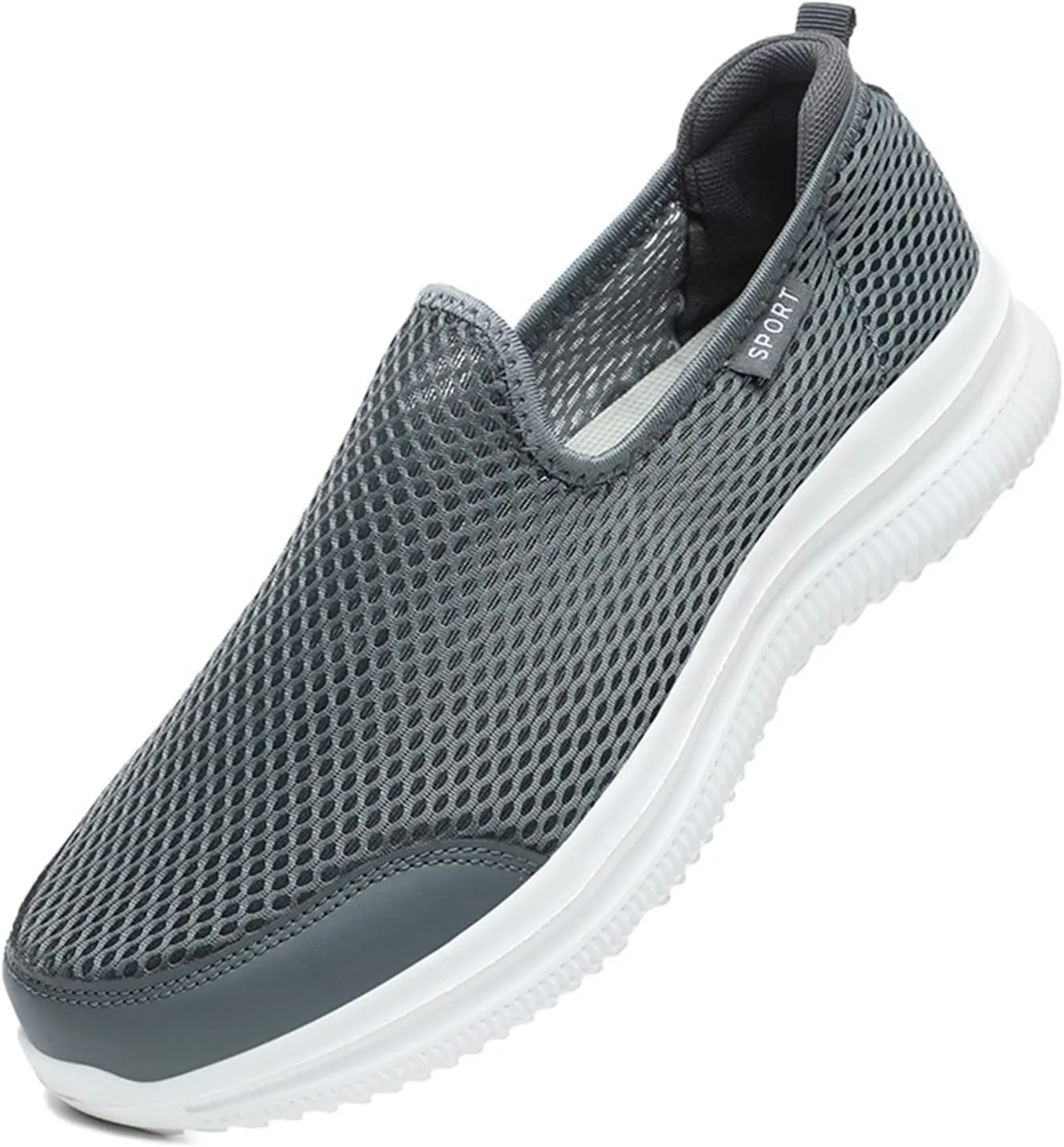 Men's Running Shoes Comfortable Lightweight Breathable Walking Sneakers Mesh Casual Slip On Sports Shoes