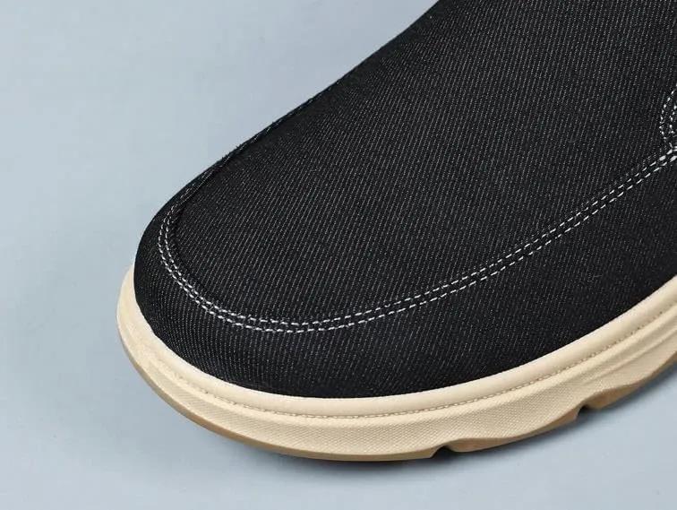 Men's Slip-On Canvas Walking Loafers,Comfortable Non Slip Orthopedic Flat Sneakers Outdoor Lightweight Casual Working Driving Shoes
