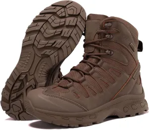 Men's Tactical Combat Boots with Side Zipper, Waterproof, Lightweight, and Breathable for Hiking, Work, and Hunting