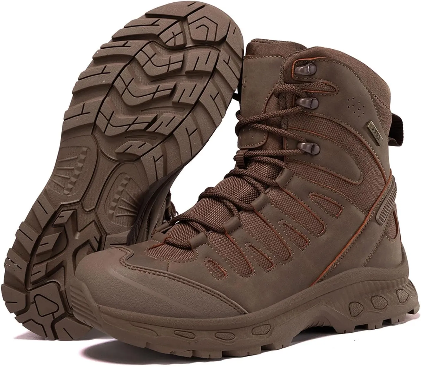 Men's Tactical Combat Boots with Side Zipper, Waterproof, Lightweight, and Breathable for Hiking, Work, and Hunting