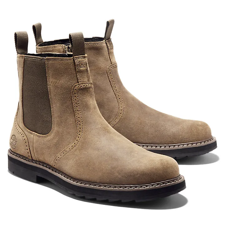 Men's Timberland Squall Canyon Waterproof Chelsea Boots Olive Leather