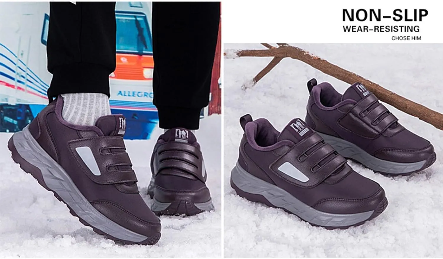 Men's Work Boots Waterproof Hiking Sneakers Fur Lined Ankle Boot Women Safety Shoes Non-Slip Slip On Platform Shoes Lightweight Comfortable Hike Grounded Footwear