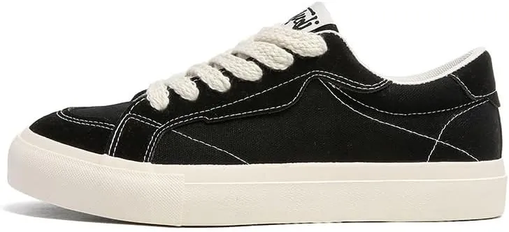 [Minimalist Design] Men's Trendy Green Skate Sneakers - Casual Low-Top Lace-Up Shoes with White Stripe, Comfortable PU Upper & Durable PVC Sole for Casual Attire