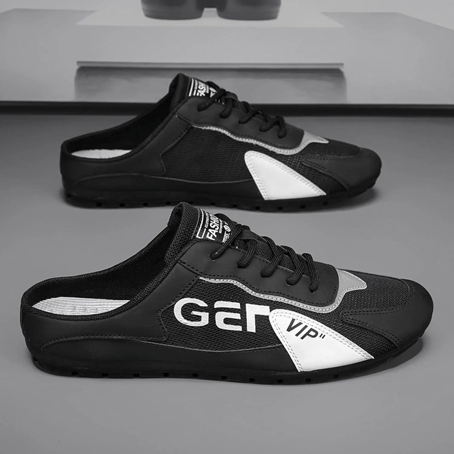 New Men's Trend Versatile Casual Shoes Lazy Man Half Slipperboard Male Dress Shoes Athletic