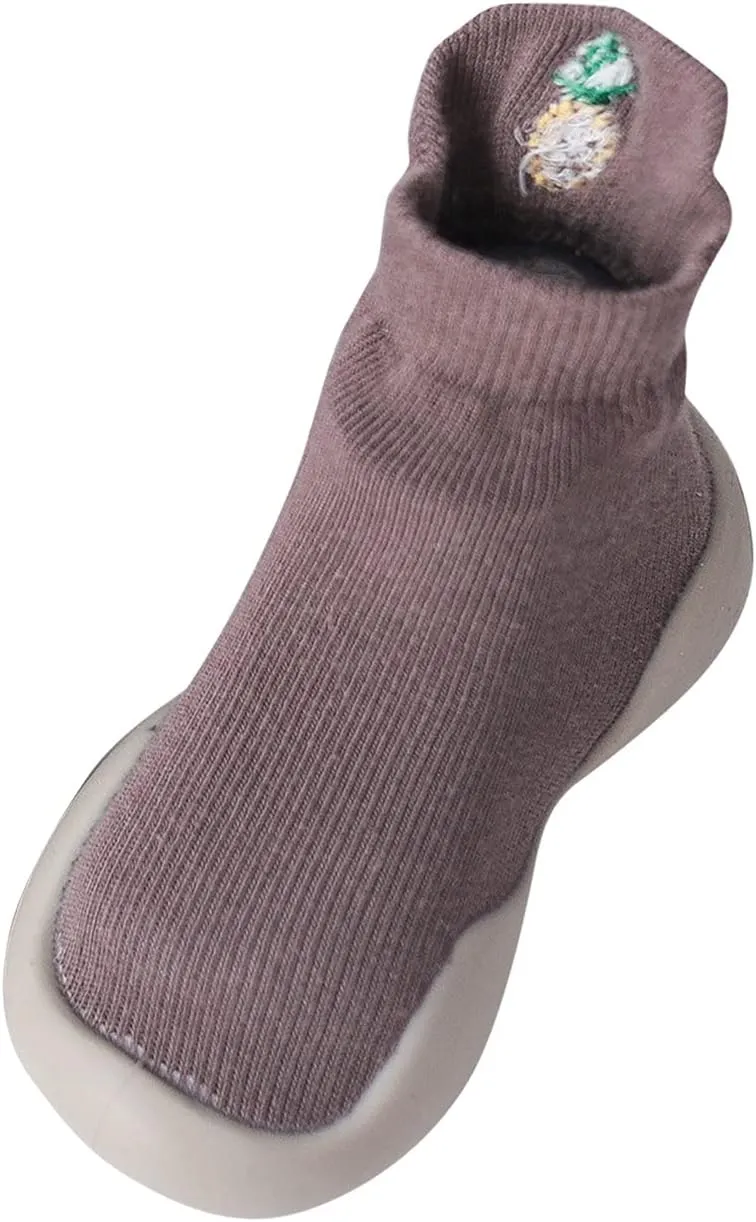 Newborn Shoes for Girls,Indoor Walkers Infant First Socks Casual Elastic Soft Toddler Baby Solid Shoes Sock Shoes
