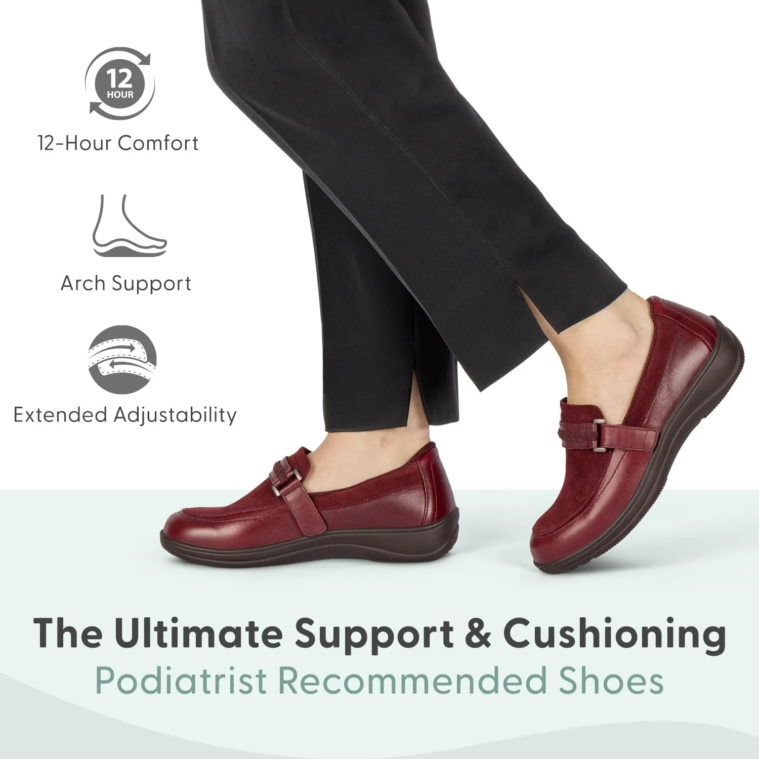 Orthofeet Women's Orthopedic Leather Chelsea Loafer