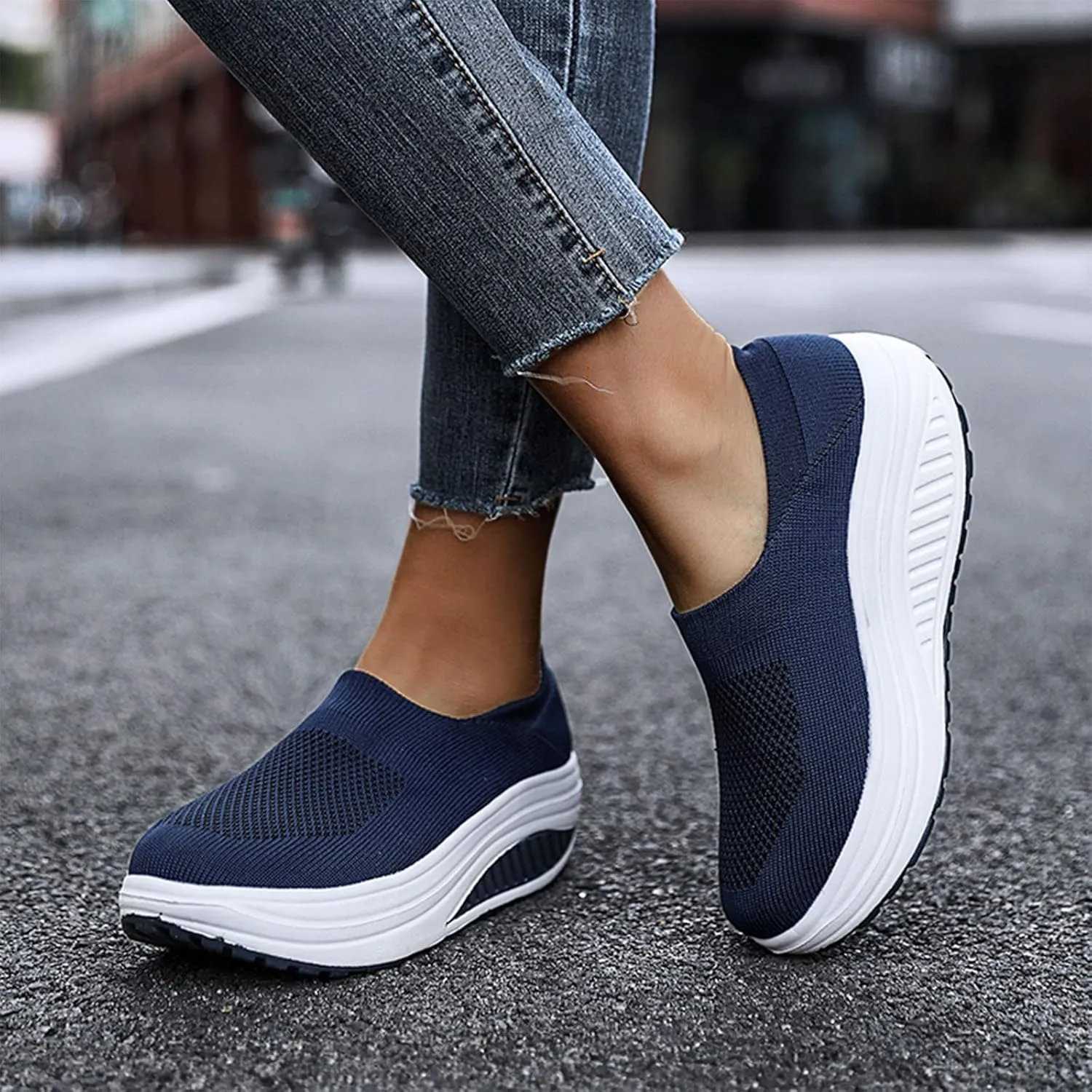 Orthopedic Plantar Fasciitis Shoes Women Black Flats Fashion Sneakers for Women 2023 Trendy Fall Slip On Business Casual Shoes for Women Women's Sneakers Wide Fit Tennis Shoes for Women Size 8 Wide
