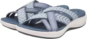 Orthopedic Sandals for Women Casual Lightweight Sandal Summer Walking Slides Sandals Wide Width Fasciitis Soft Cushion Shoes Comfortable Recovery Slippers with Arch Support