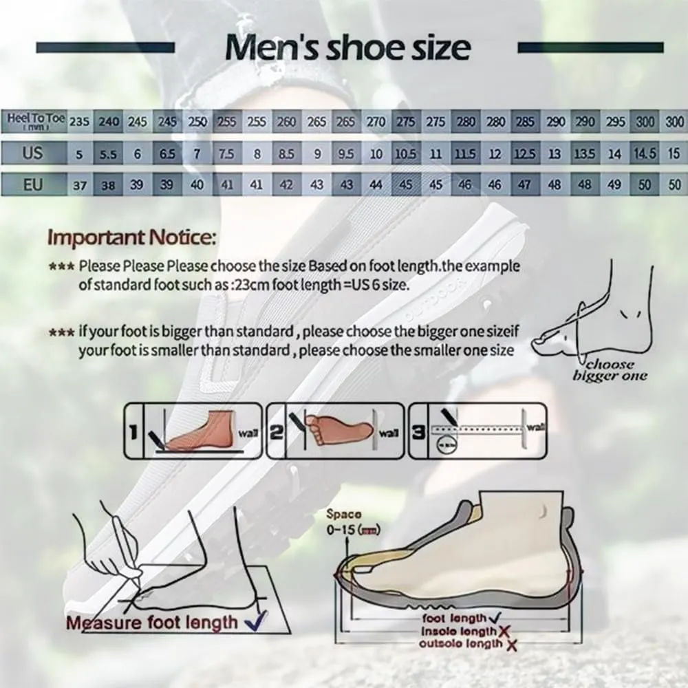 Orthowalkway Mens Shoes, Men's Arch Support Slip-on Canvas Loafers, Outdoor Casual Non Slip Orthopedic Sneakers