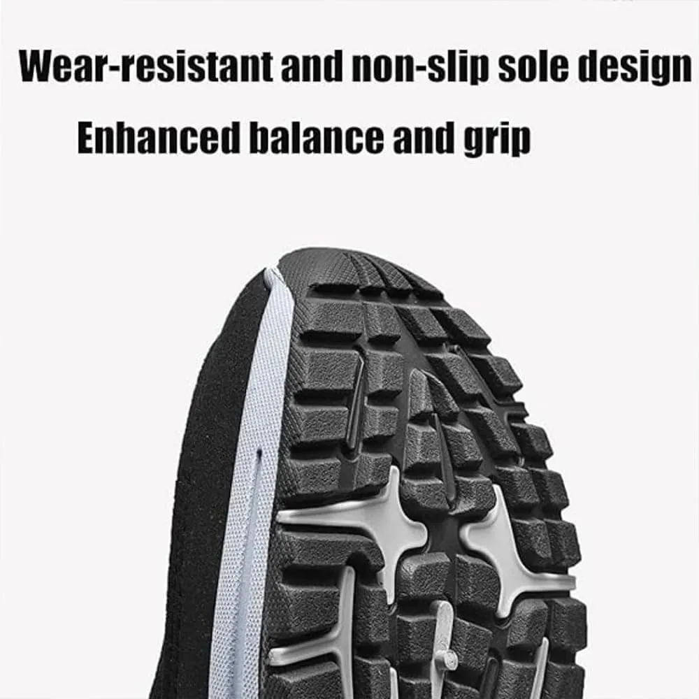Orthowalkway Mens Shoes, Men's Arch Support Slip-on Canvas Loafers, Outdoor Casual Non Slip Orthopedic Sneakers