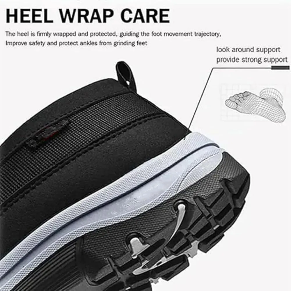 Orthowalkway Mens Shoes, Men's Arch Support Slip-on Canvas Loafers, Outdoor Casual Non Slip Orthopedic Sneakers