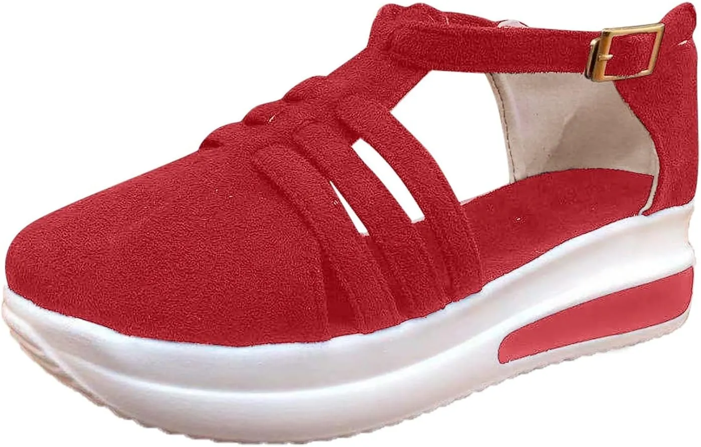 platform sandals women Orthopedic Sandals for Women Fashion,Womens Walking Sandals with Arch Support Anti-Slip Comfortable Casual Flip Flops