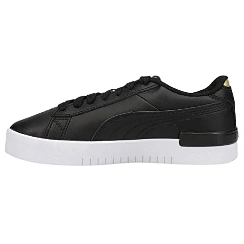 PUMA Jada Womens Sneakers in Black/Team Gold/White, Size 6