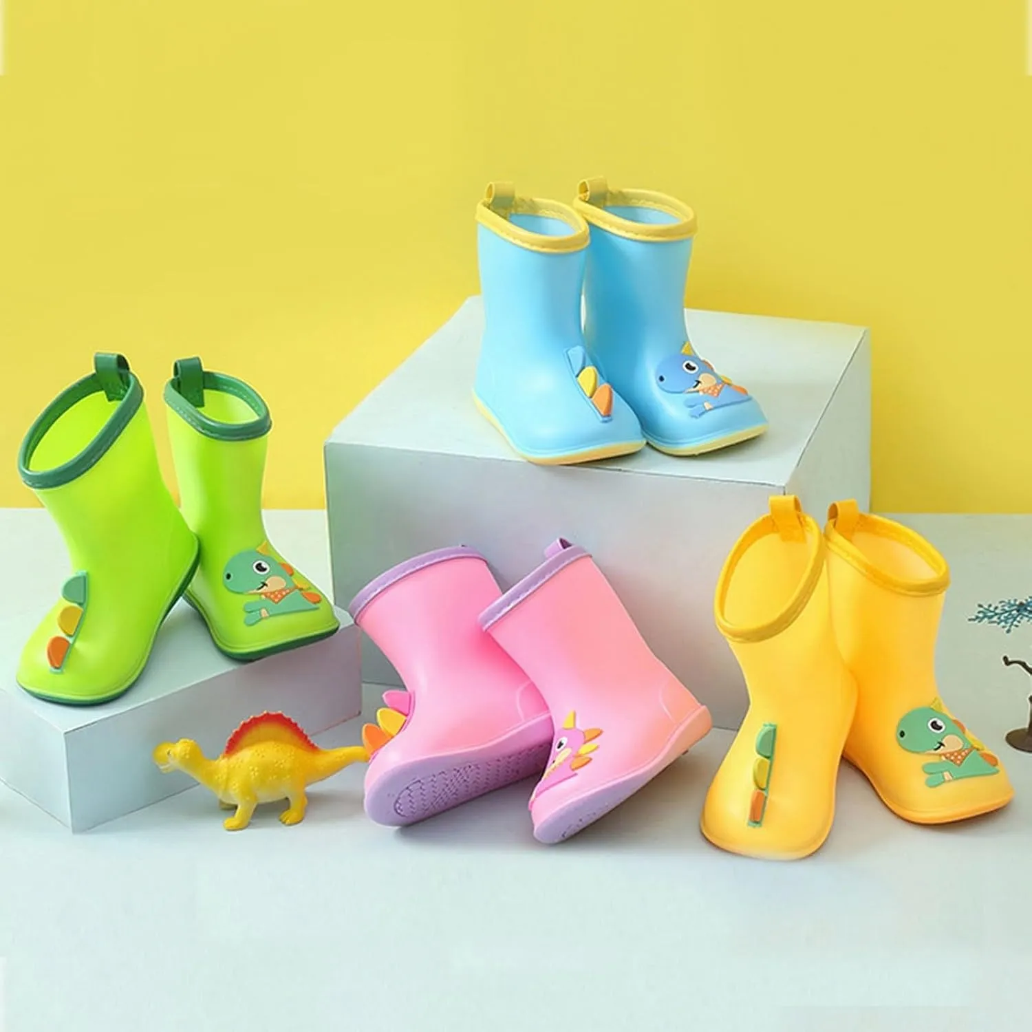 Rain Boots For Girls Baby Cartoo?? Dinosaur Rain Boots Non-Slip Rubber Waterproo?? Boy Snow Boots Rainboots Boots Boys