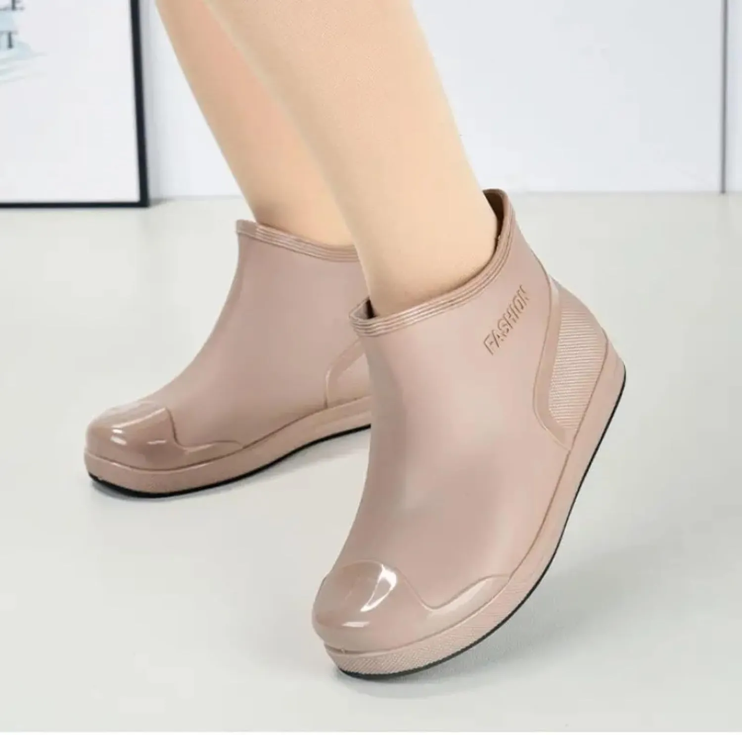 Rain Boots for Women Waterproof Ankle Wellies Rain Boots Garden Shoes Outdoor Work Boot for Hunting Gardening Farming