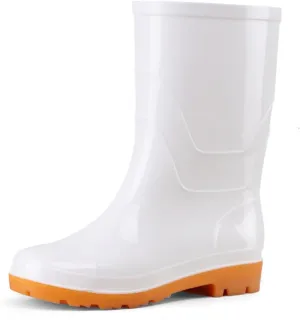 Rain Boots for Women Waterproof Garden Ankle Shoes Anti-Slipping White Chelsea Rainboots Soft Resistant Footwear