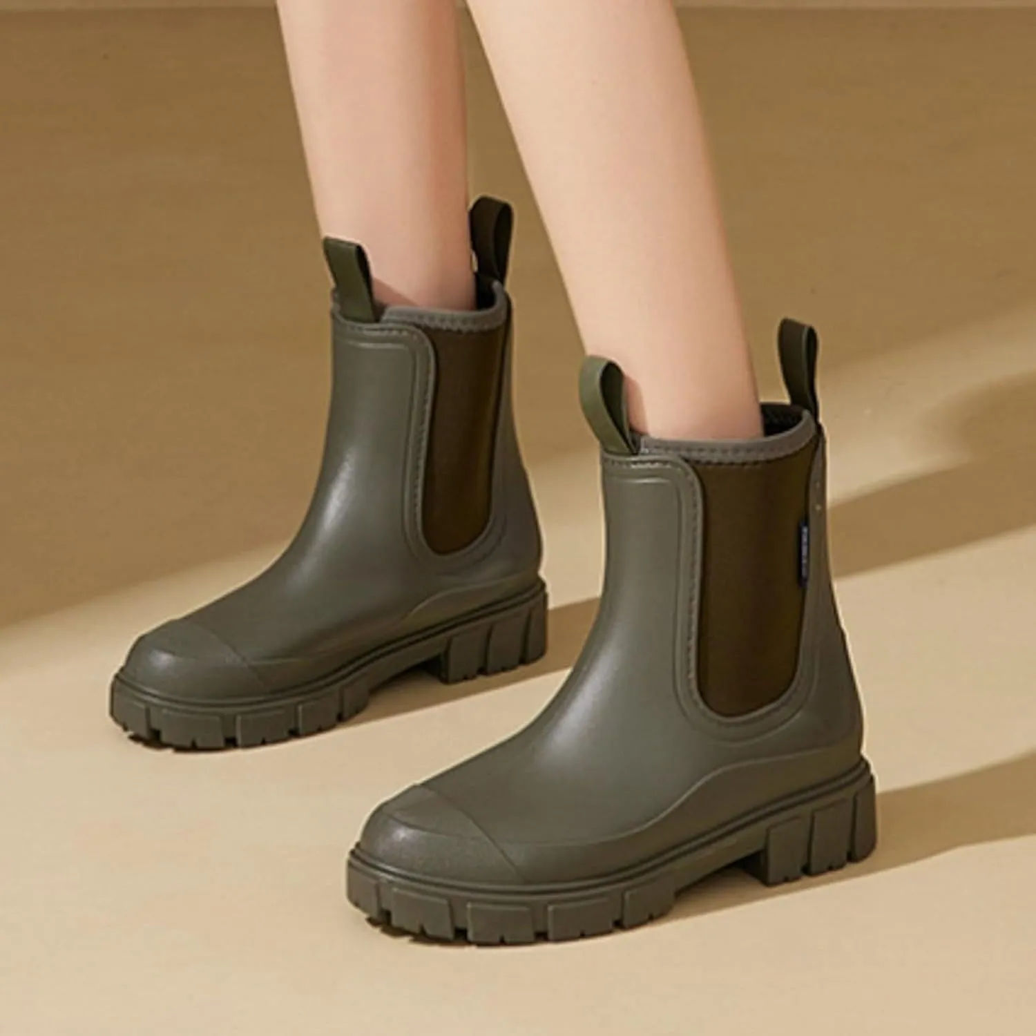 Rain Boots Womens Waterproof Mid Calf Rain Boots Garden Shoes Outdoor Winter Warm Shoes for Hunting Gardening Farming