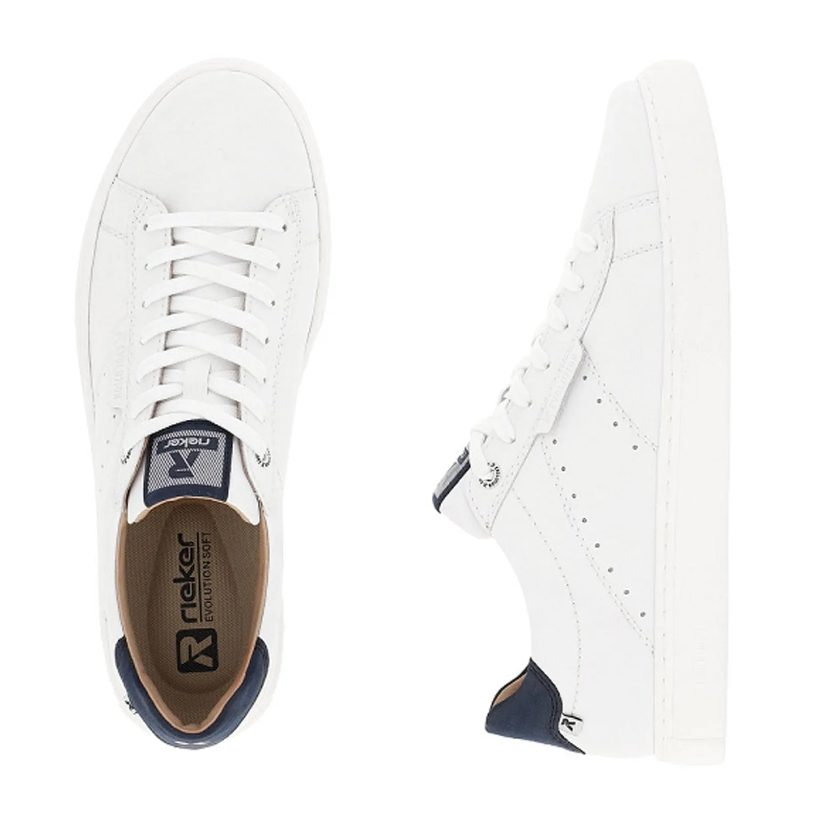 Rieker R-Evolution U0704 Nash Sneaker (Men) - Weiss/Ozean