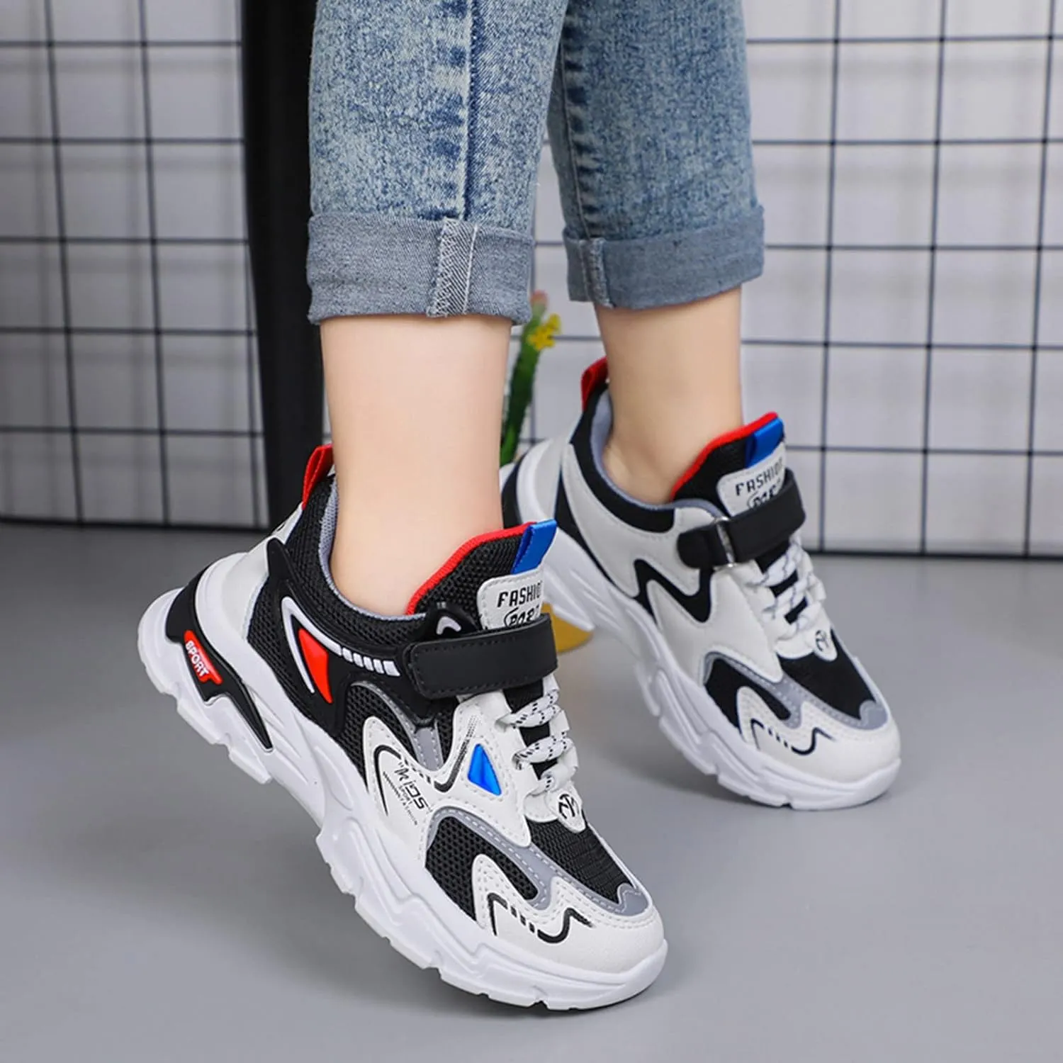 Running Sneakers for Boys and Girls, Kids Tennis Running Shoes, Soft Lightweight Breathable Sport Athletic Shoes