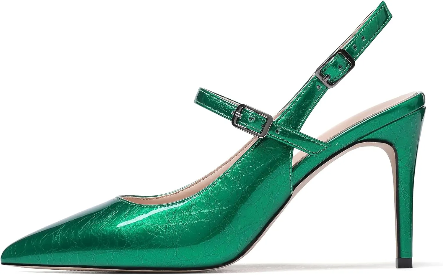 SAMMITOP Women's Pointed Toe Mary Jane Pumps Slingback High Heel Dress Shoes