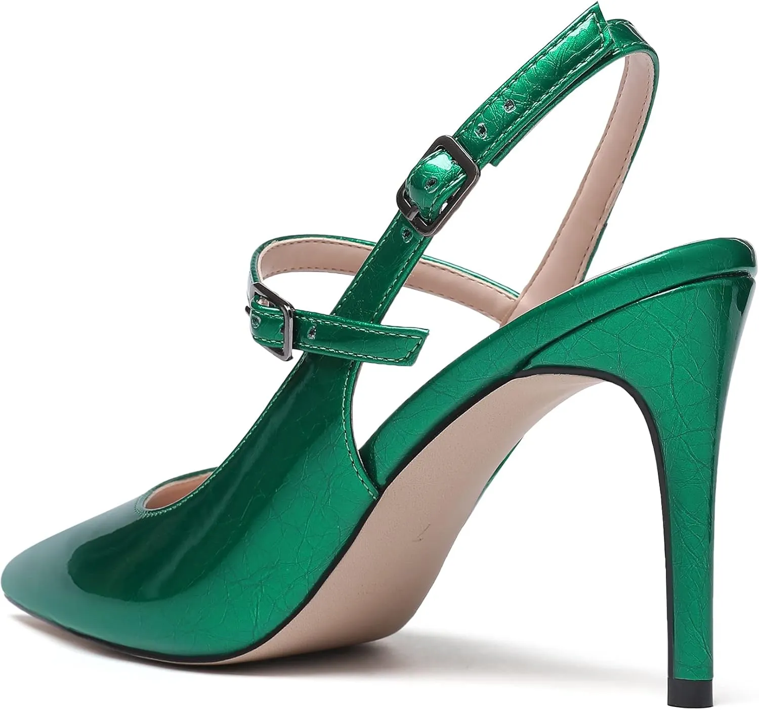 SAMMITOP Women's Pointed Toe Mary Jane Pumps Slingback High Heel Dress Shoes