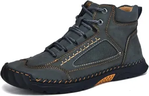 Sawbehind Mens Boots, Sawbehind Leather Boots Mens, Saw Behind Shoes, Saw Behind Men'S Comfortable Handmade Leather Shoes