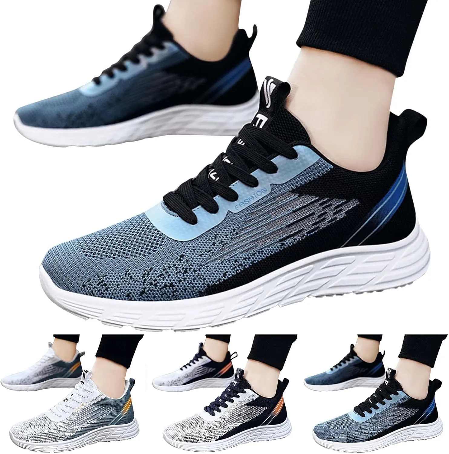 Shoe Made with Natural Materials Fashion Spring and Summer Men Sports Shoes Flat Soft Bottom Non Slip Mesh Breathable