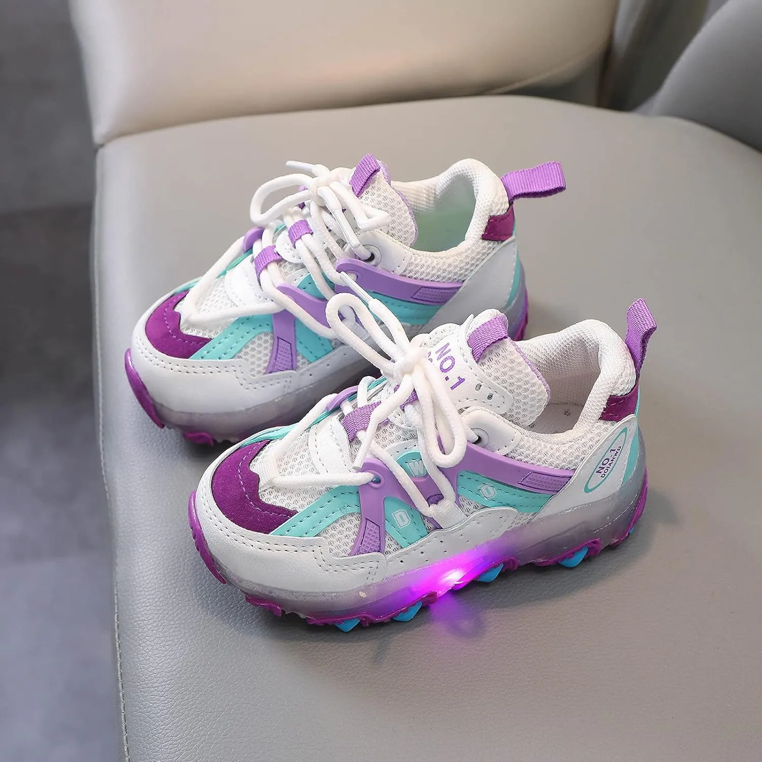 Shoes for Kids,Kids Baby Boys Girls Led Light Sport Shoes Children Mesh Luminous Running Sneakers Shoes 1-7 Years