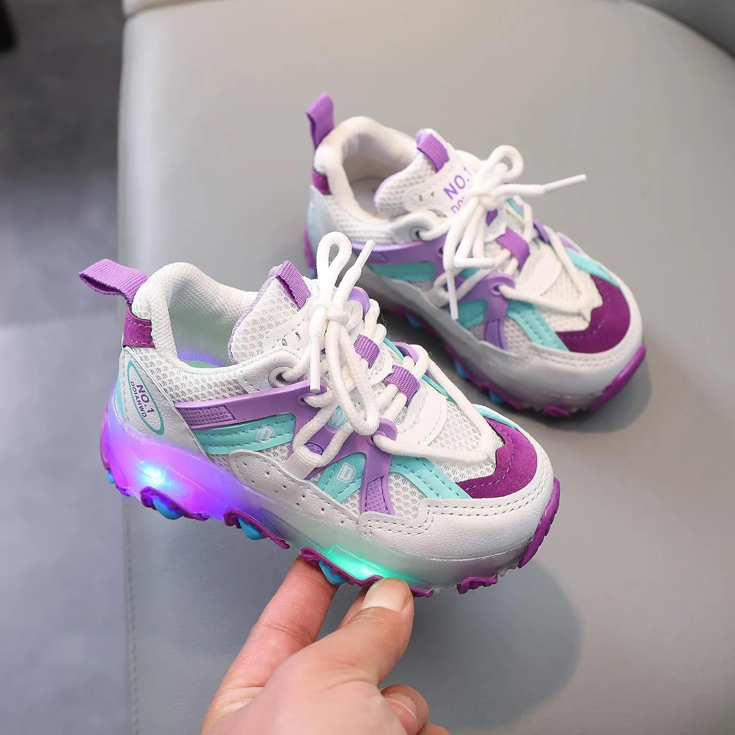 Shoes for Kids,Kids Baby Boys Girls Led Light Sport Shoes Children Mesh Luminous Running Sneakers Shoes 1-7 Years