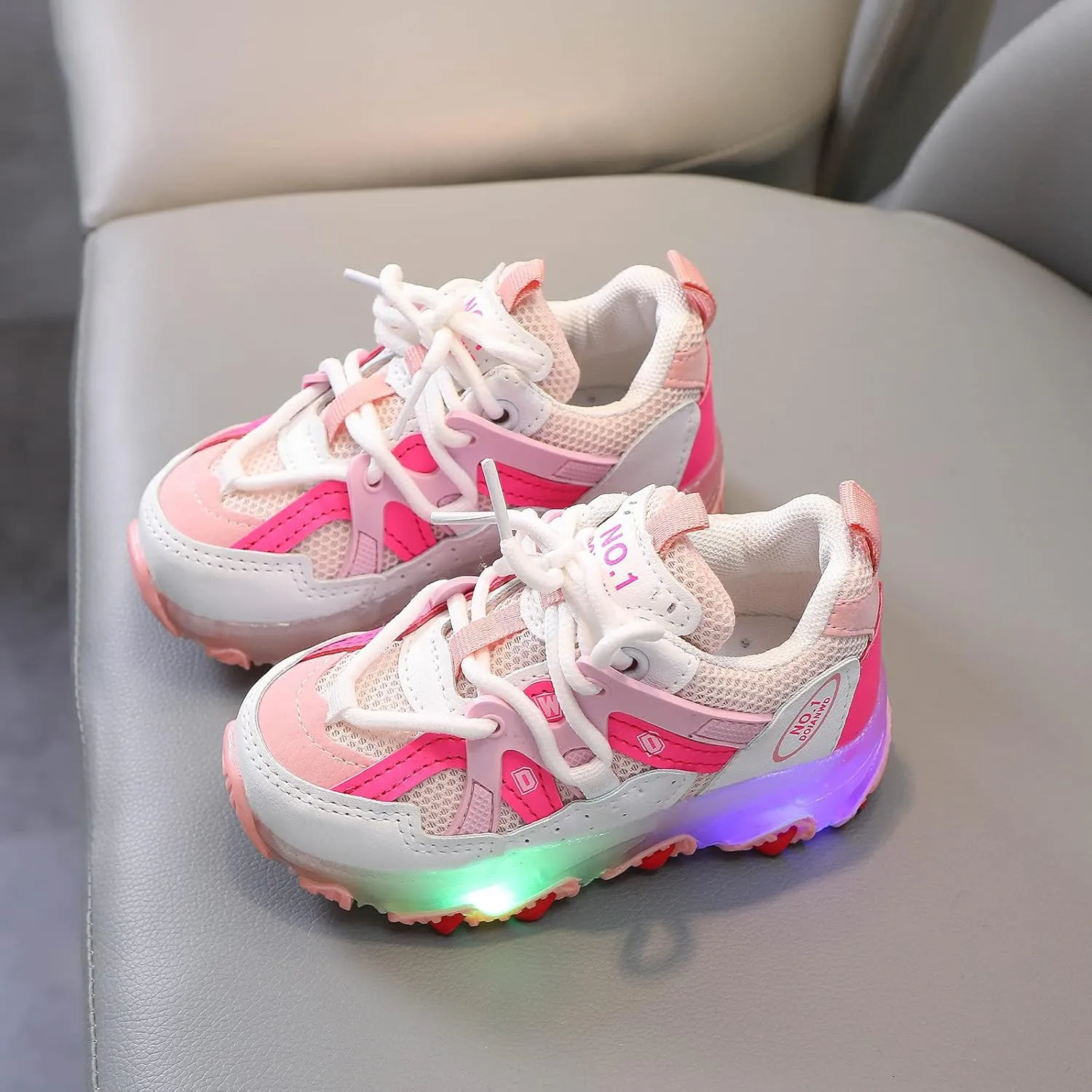 Shoes for Kids,Kids Baby Boys Girls Led Light Sport Shoes Children Mesh Luminous Running Sneakers Shoes 1-7 Years