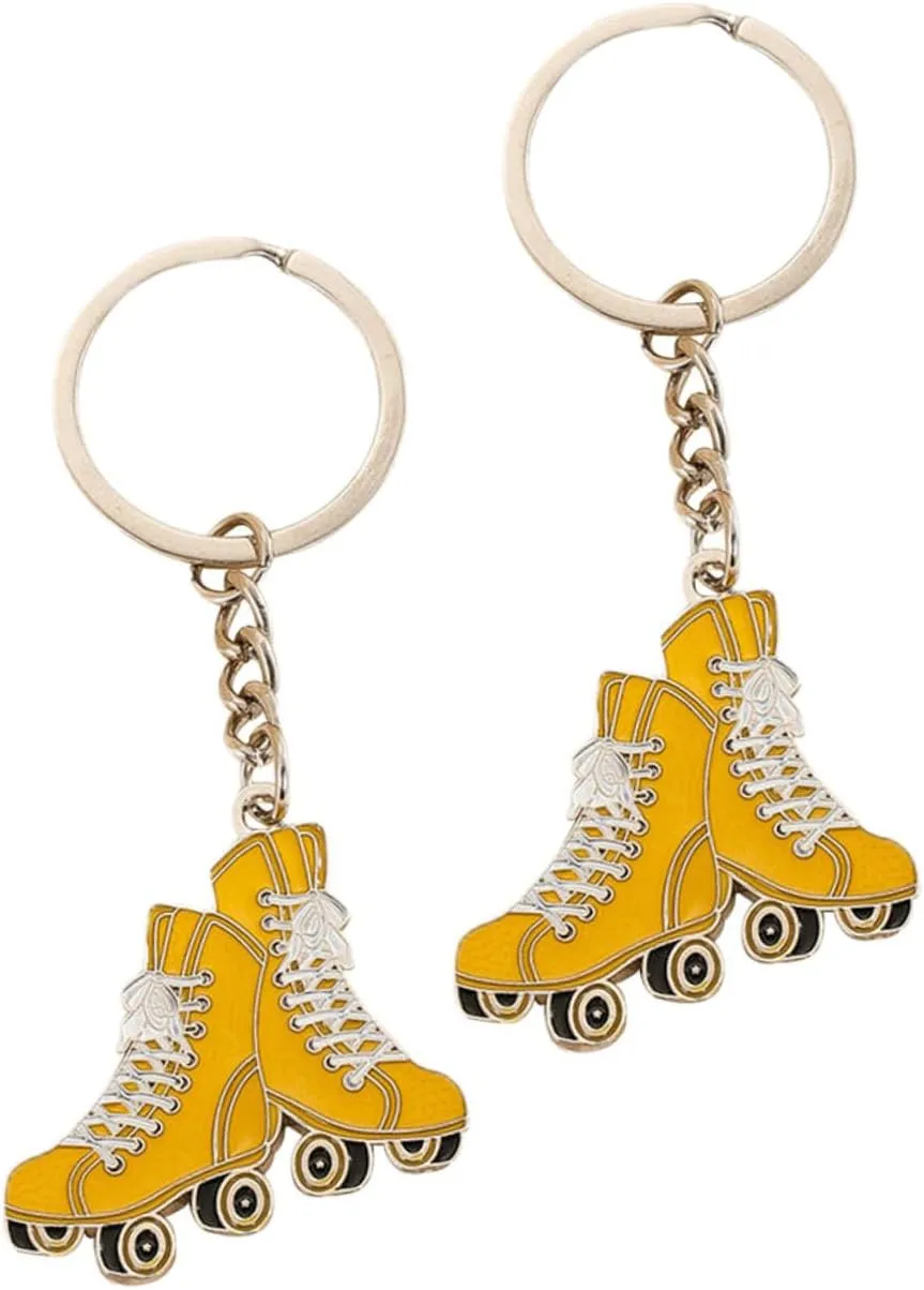 Skating Key Chain Metal Key Holder Skates Shoe Model Pendants for Roller Skating Party Favors