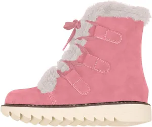 Snow Boots for Women Fur Lined Winter Warm Cotton Shoes Ankle Booties Lace up Flat Anti-Slip Mid Calf Knight Boots