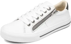 Taos Z Soul Womens Sneaker - Stylish Platform Sneaker with Removable Footbed, Arch Support, Premium Cushioning, Lace-Up Adjustability, and Easy Access Zipper