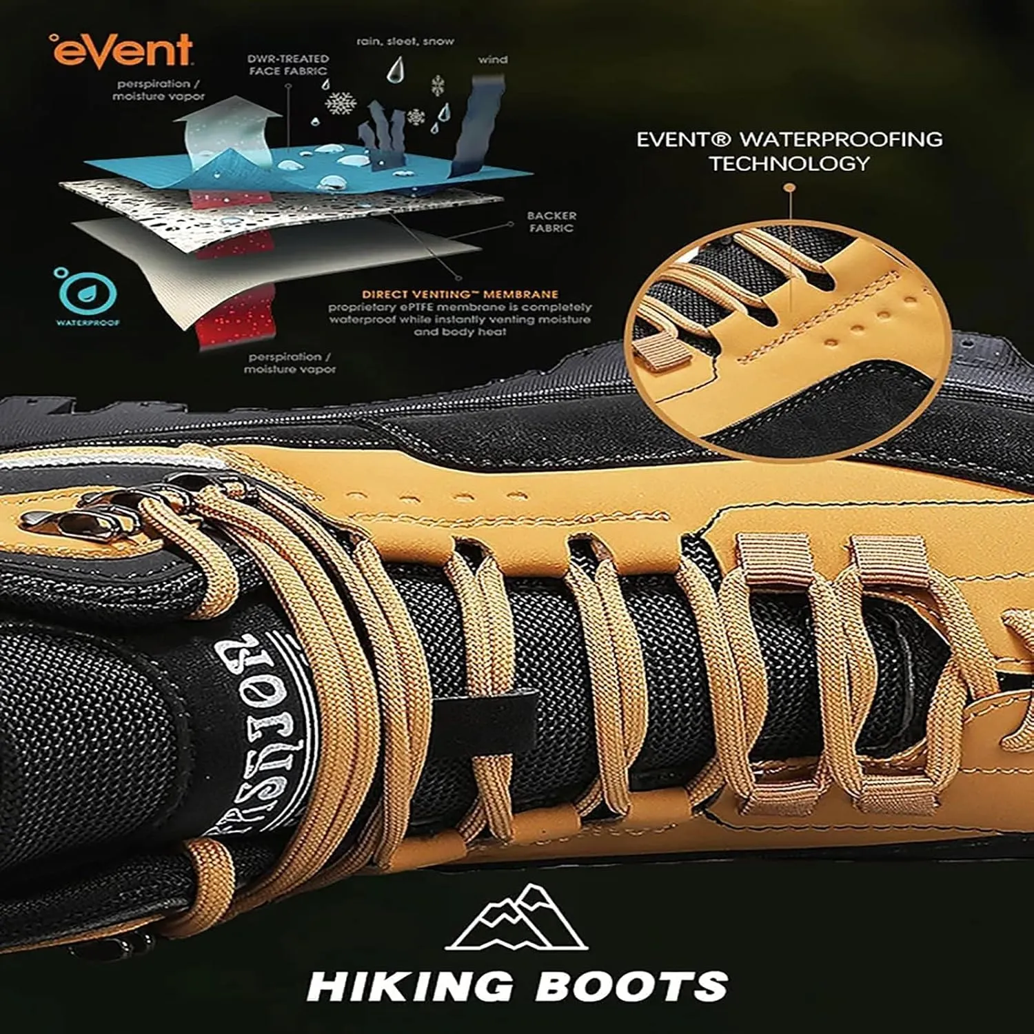 The First Young Shoes Men,Steeltoe Boots for Mens Outdoo, Hiking Orthopedic Hiking Shoes for Outdoor Boots 